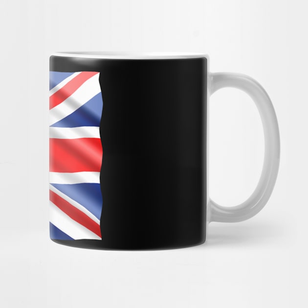 Flag of UK by gold package